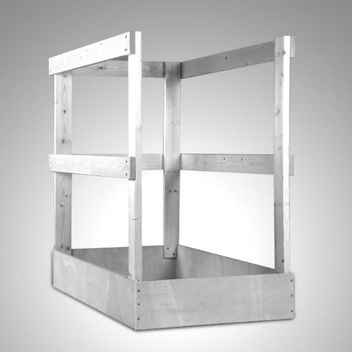 Protective upper level wooden rail for loft ladder opening