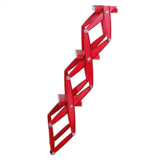 Heavy duty concertina loft ladder in red. The difference is in the detail. Premier Loft Ladders