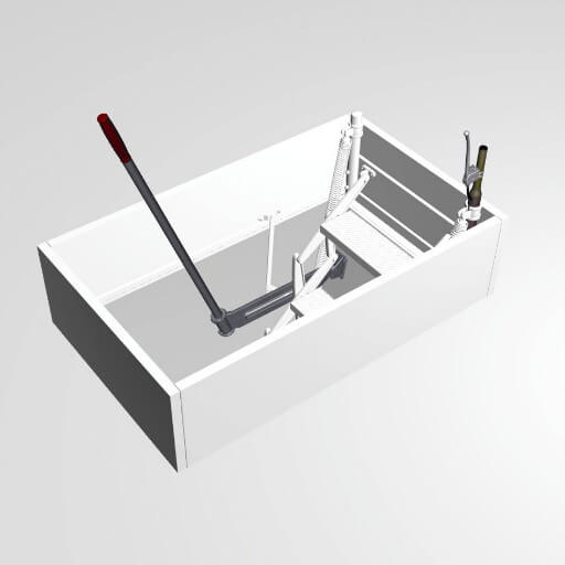 Top Operating Handle_512 x 512 Top opening mechanism for the Supreme retractable loft ladder with steel hatch box and trapdoor