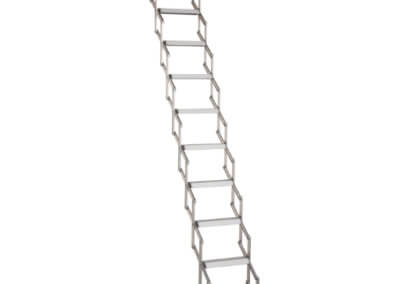 Piccolo Premium loft ladder. Aluminium concertina loft ladder with spring assisted operation.