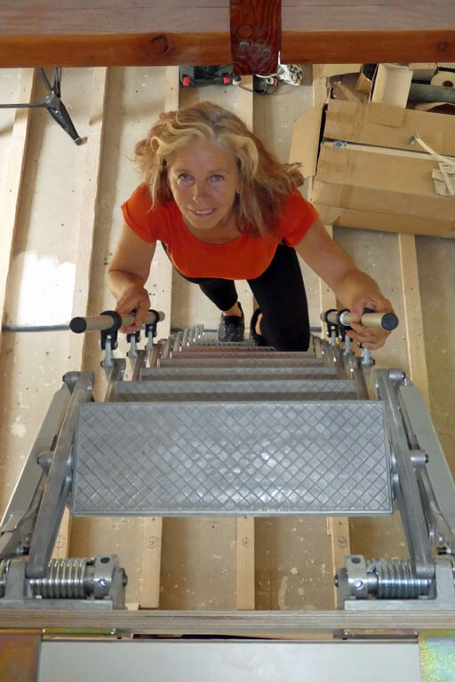 Elite Vertical Loft Ladder with large non-slip treads. Premier Loft Ladders Elite Vertical Loft Ladder with large non-slip treads. Premier Loft Ladders