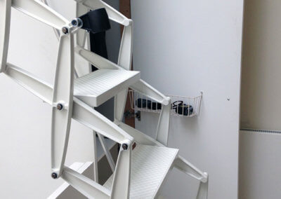Elite loft ladder for access to skylight. Heavy duty concertina loft ladder