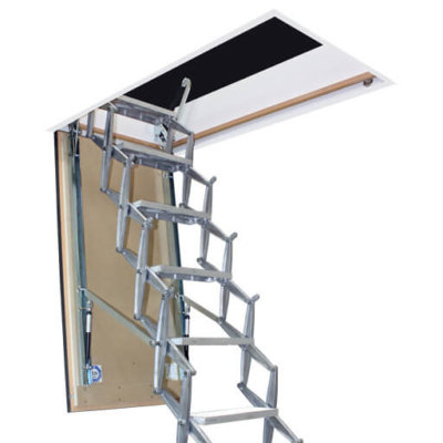 Supreme F30 fire resistant loft ladder with insulated wooden hatch. From premier Loft Ladders
