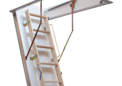 Quadro made-to-measure wooden loft ladder with insulated loft hatch