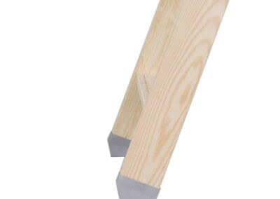 Quadro wooden loft ladder has protective non-slip feet