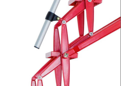 Custom loft ladder with RAL colour 3028 (True red) powder coat finish. Supreme Loft Ladder from Premier Loft Ladders