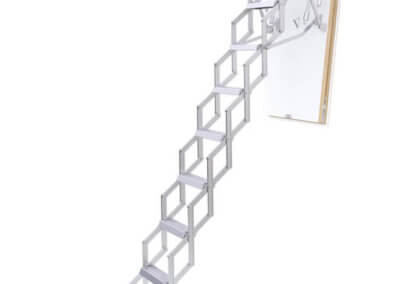 Concertina loft ladder with insulated hatch box. Ecco loft ladder from Premier Loft Ladders