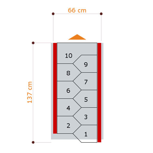 Loft conversion stairs configuration. 10 treads