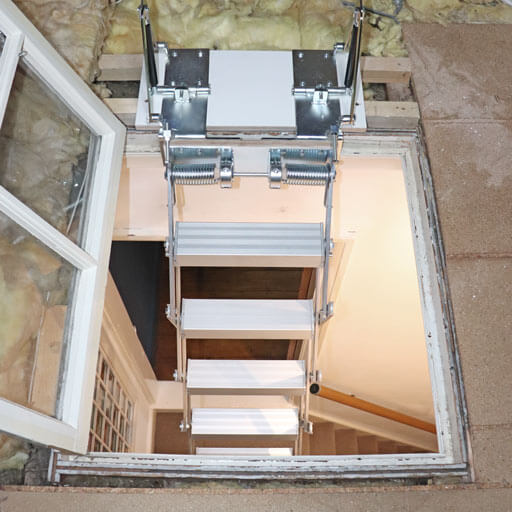 Glass loft hatch ladder - Piccolo Premium Vertical from Premier Loft Ladders Glass loft hatch ladder - Piccolo Premium Vertical from Premier Loft Ladders