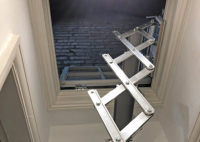 Piccolo Premium Vertical for small glass hatch ceiling opening. Premier Loft Ladders