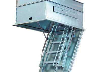 Eurostep folding metal loft ladder in galvanised finish for improved protection from corrosion