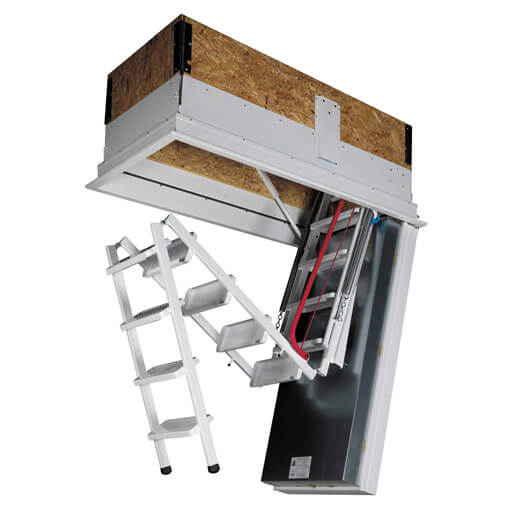 Isotec 200 loft ladder features a fully counter-balanced spring mechanism for safe and easy operation