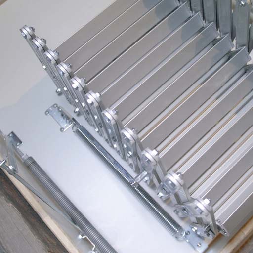 Compact space saving concertina loft ladder Compact space saving concertina loft ladder