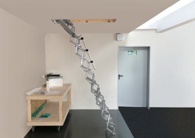 Elite Loft Ladder. Studio workshop loft ladder. Premier Loft Ladders