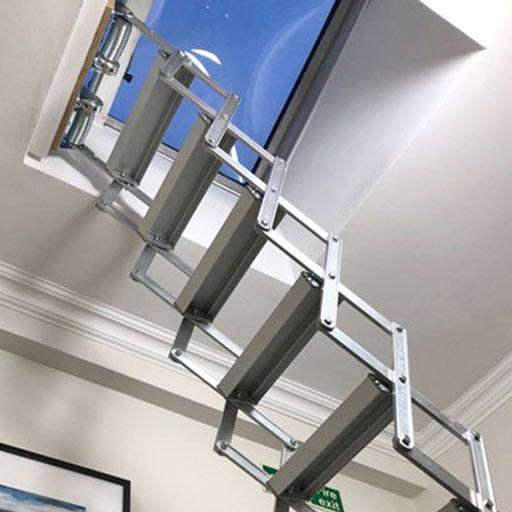Compact loft ladder for fire escape Loft ladder case study
