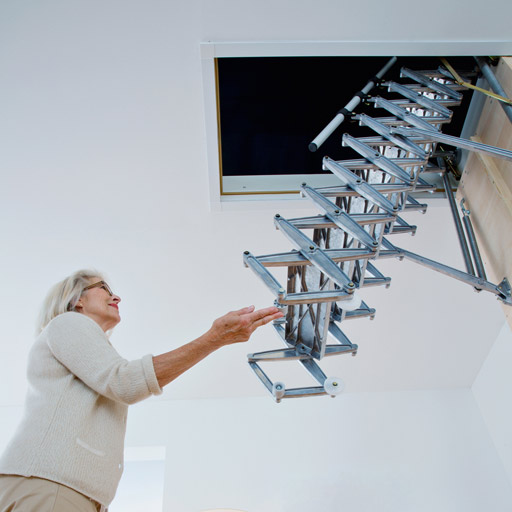 Easy to use retractable ladder, the Supreme from Premier Loft Ladders