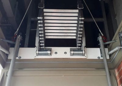 Elite concertina loft ladder fitted to steel hatch box