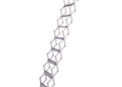 Piccolo aluminium concertina loft ladder. Compact and space saving design.