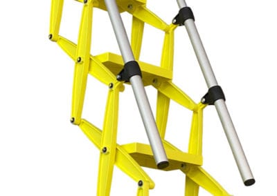 Elite heavy duty loft ladder with bold yellow finish & two handrails - Premier Loft Ladders