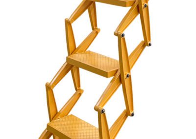 Heavy duty concertina ladder in RAL 1017 Saffron Yellow - Premier Loft Ladders