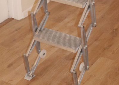 Supreme Loft Ladder with deep & wide treads and non-slip feet.