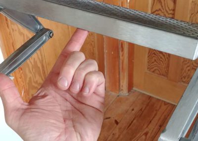 Elite Loft Ladder single finger operation. Premier Loft Ladders