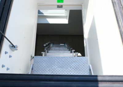 Roof hatch and ladder. View from above.