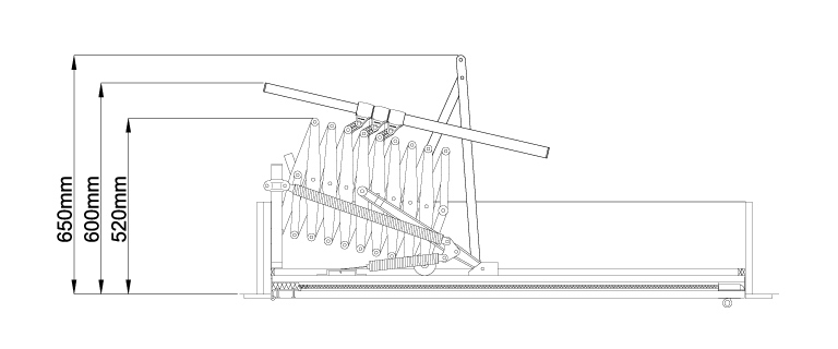 Loft Ladder dimensions. Space required above the loft ladder.